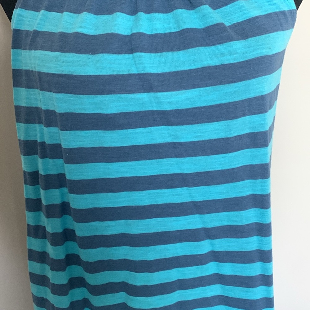 Derek Heart Blue Striped High Neck Swim/Beach Coverup Girl’s Size Large - Picture 3 of 9